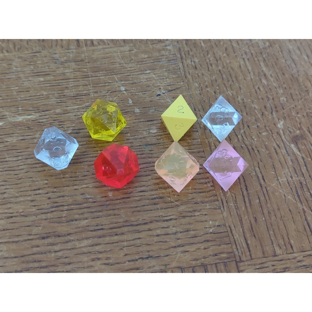 Vintage Lot of 7 D&D Dungeons & Dragons Dice -‎ D20 D10 D8
